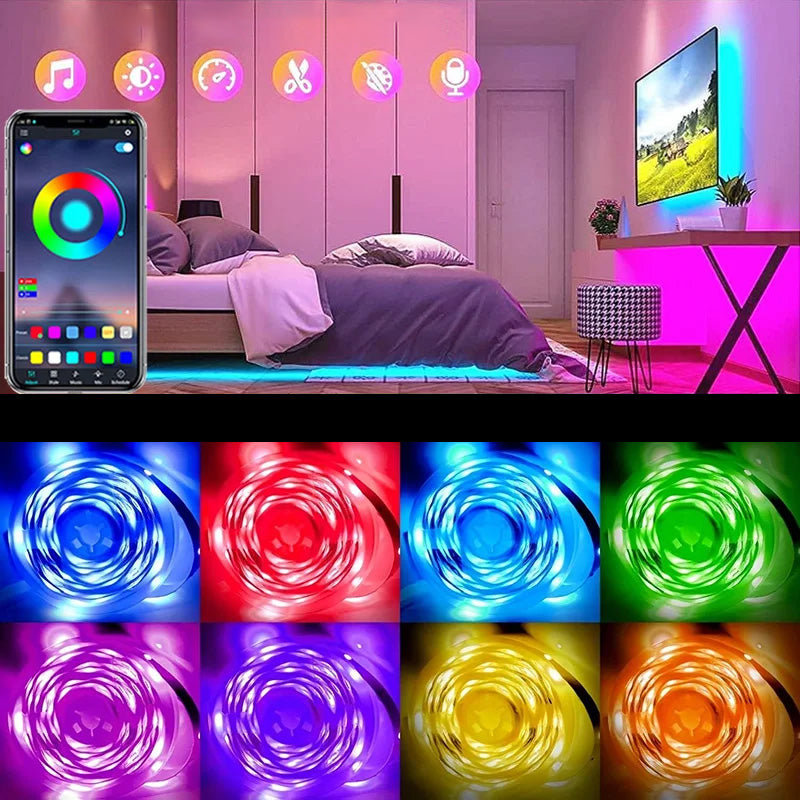 Fita LED RGB - Para TVs e Monitores, com Wi-Fi e Bluetooth Fita LED RGB - Para TVs e Monitores, com Wi-Fi e Bluetooth